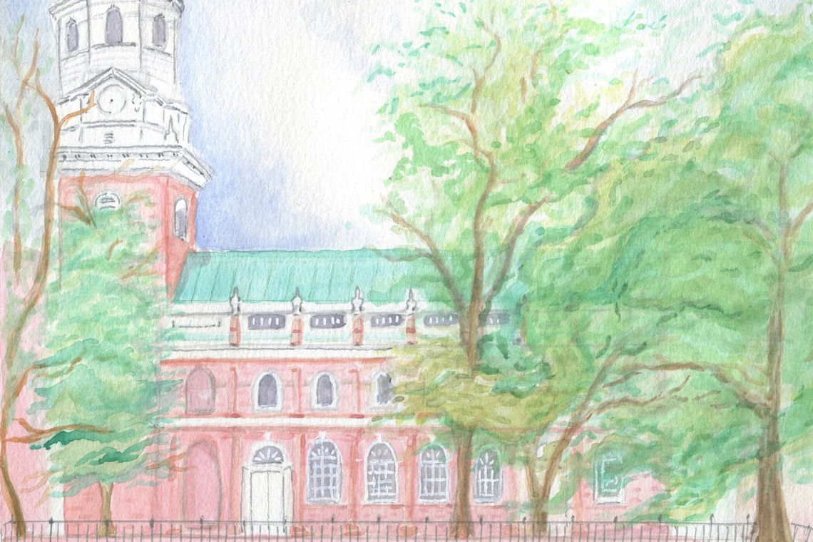 christ church watercolor