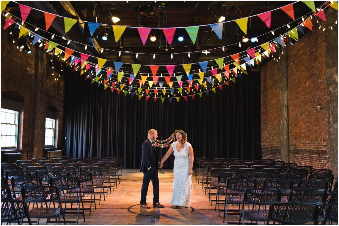 Theater Wedding with couple